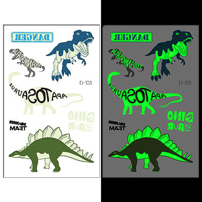 Luminous Temporary Tattoos Dinosaur Craft Stickers