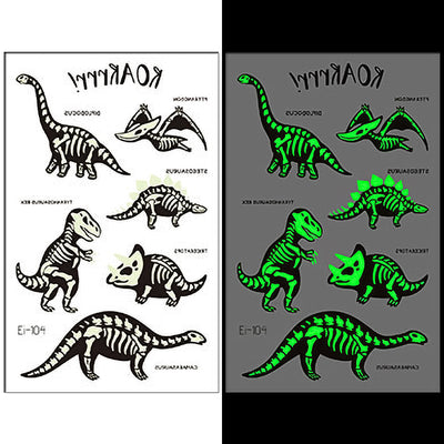 Luminous Temporary Tattoos Dinosaur Craft Stickers