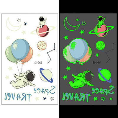 Luminous Temporary Tattoos Outer Space Craft Stickers