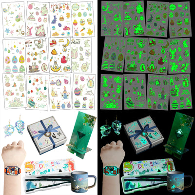 Luminous Temporary Tattoos Easter Craft Stickers