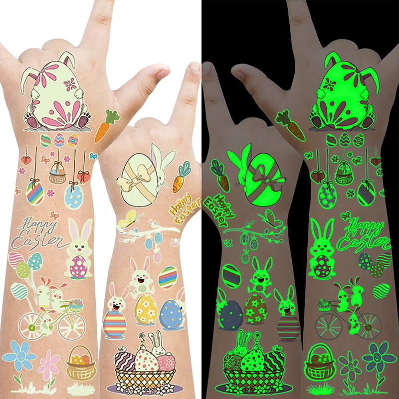 Luminous Temporary Tattoos Easter Craft Stickers