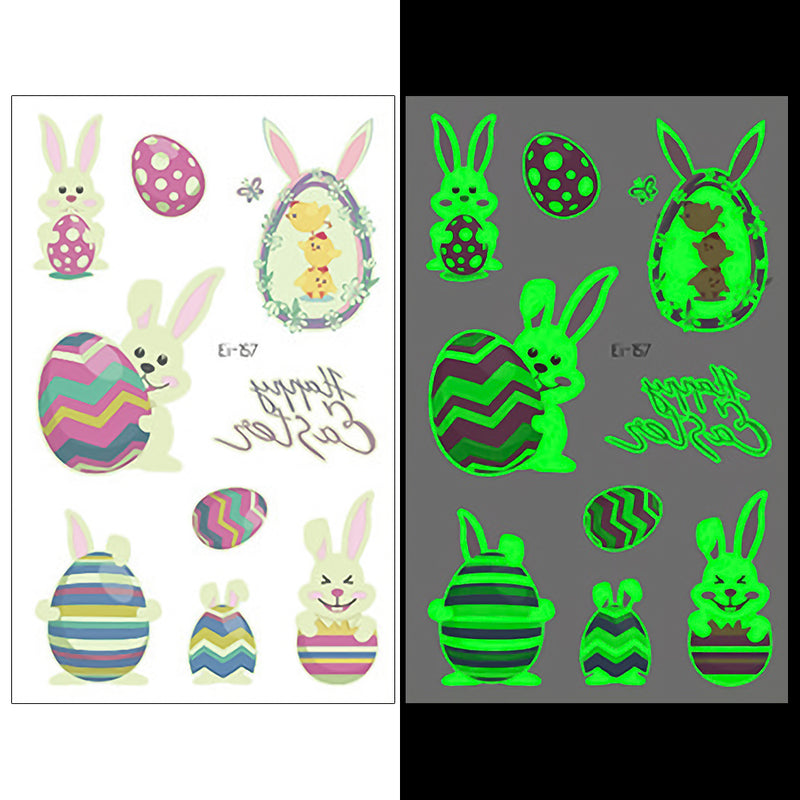 Luminous Temporary Tattoos Easter Craft Stickers