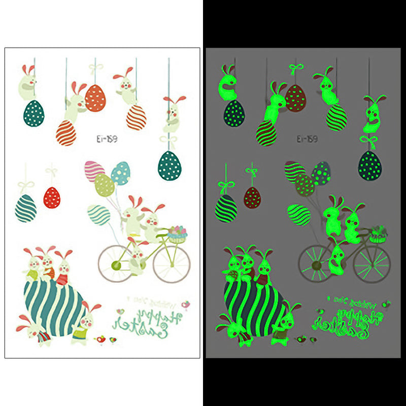 Luminous Temporary Tattoos Easter Craft Stickers