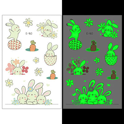 Luminous Temporary Tattoos Easter Craft Stickers