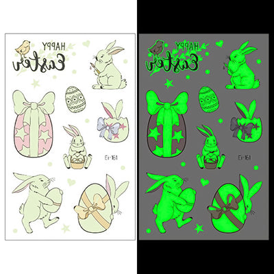 Luminous Temporary Tattoos Easter Craft Stickers