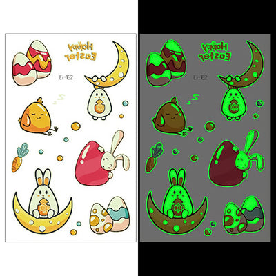 Luminous Temporary Tattoos Easter Craft Stickers