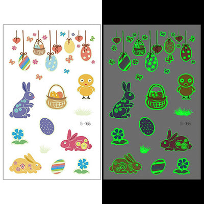 Luminous Temporary Tattoos Easter Craft Stickers