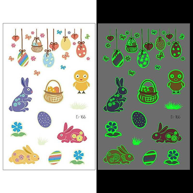 Luminous Temporary Tattoos Easter Craft Stickers