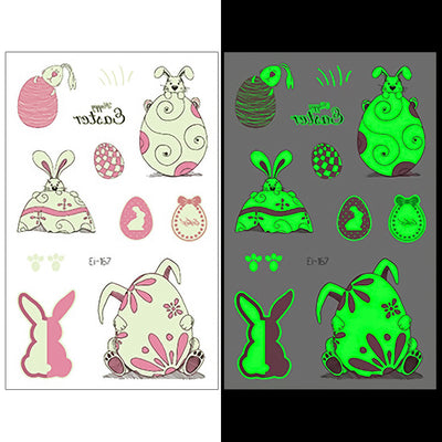 Luminous Temporary Tattoos Easter Craft Stickers