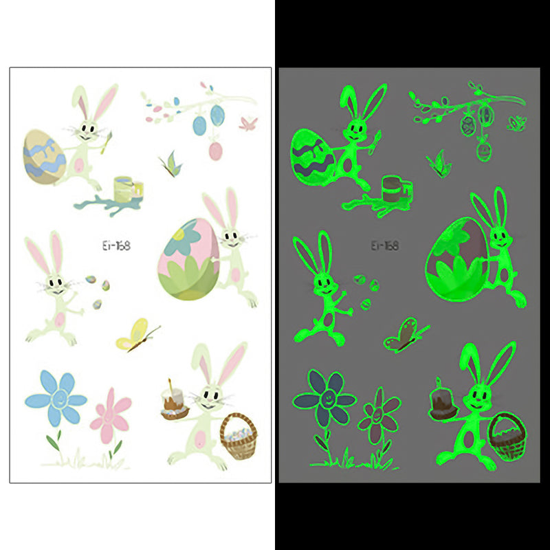 Luminous Temporary Tattoos Easter Craft Stickers