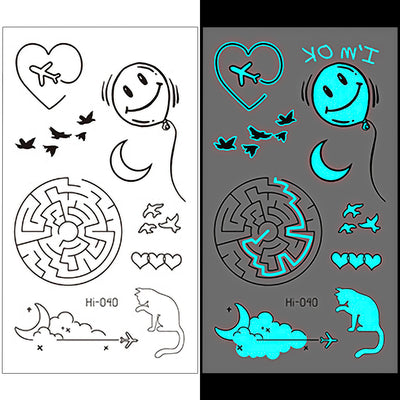 Luminous Temporary Tattoos Witchcraft Wicca Craft Sticker