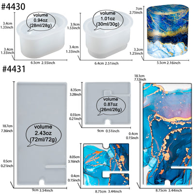 Resin Silicone Molds Earbuds Case and Phone Stand Epoxy Casting Craft Set