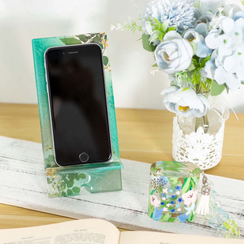Resin Silicone Molds Earphone Case Phone Holder Epoxy Casting Craft Set