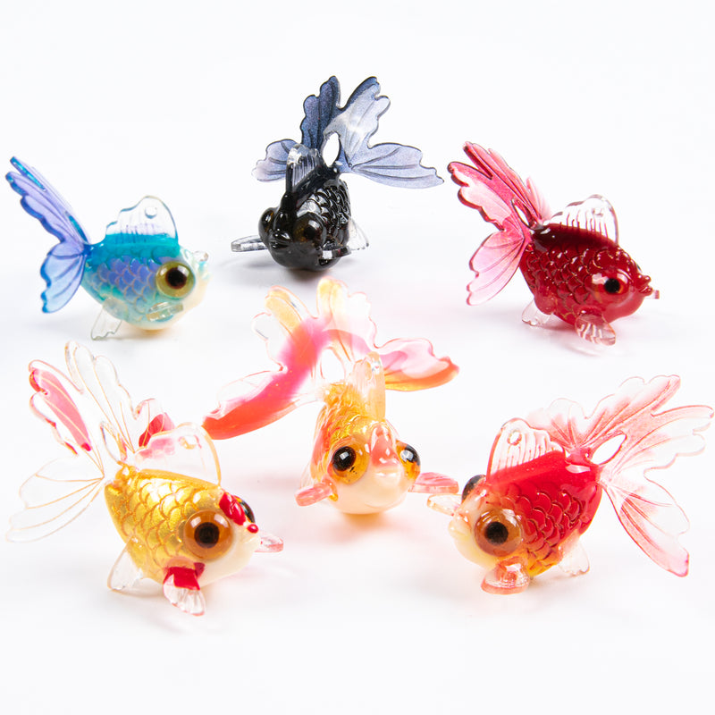 Goldfish Miniatures 1:12 1inch Charm Epoxy Art UV Resin Inlay Diorama 6 Assortment