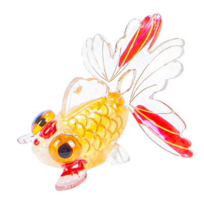 Bubble-Eye Goldfish Miniatures 1:12 1-inch Charm Epoxy Art UV Resin Inlay Diorama Mix Color