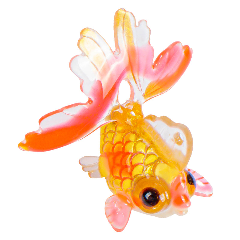 Bubble-Eye Goldfish Miniatures 1:12 1-inch Charm Epoxy Art UV Resin Inlay Diorama Rainbow