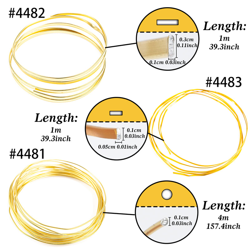 Aluminum Wire DIY Open Bezels Effects UV Resin Epoxy Casting Jewelry Making Kit Flat Round 3mm 1mm