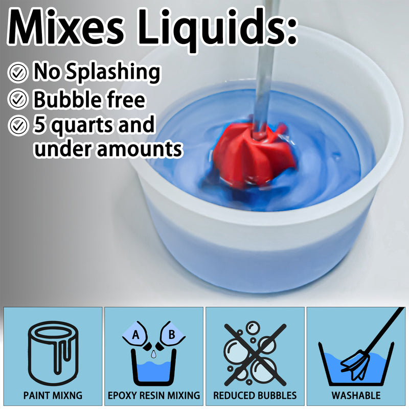 Epoxy Resin Electric Mixer Tool Set with Silicone Measuring Cup 20oz 600ml