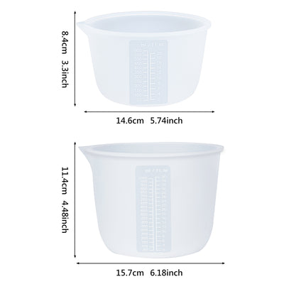 Silicone Measuring Bowl 1000ml/36oz 600ml/20oz