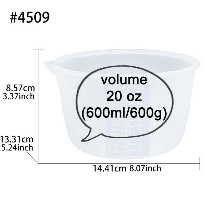 Silicone Measuring Bowl 1000ml/36oz 600ml/20oz