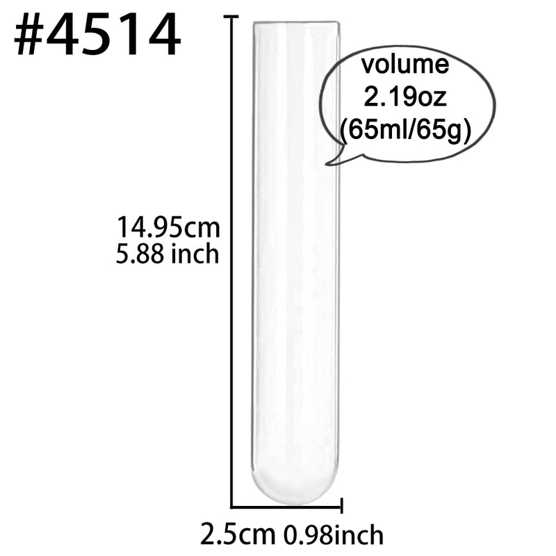 Plastic Test Tubes 65ml 5 Count