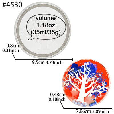 Resin Etched Pattern Round Coaster Molds