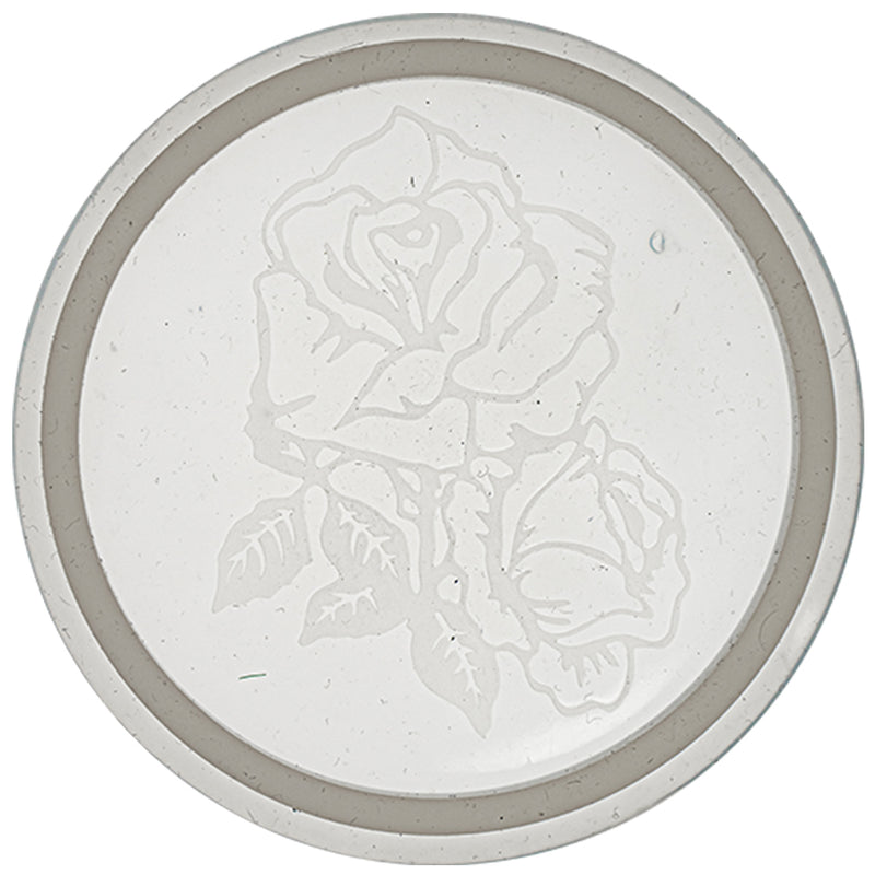 Etched Rose Pattern Round Coaster Resin Mold