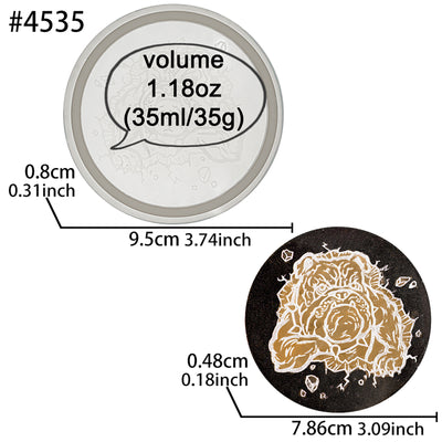 Resin Etched Pattern Round Coaster Molds
