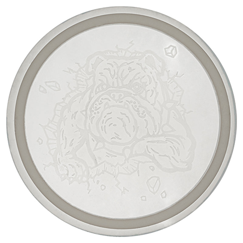 Etched Chinese Shar Pei Pattern Round Coaster Resin Mold