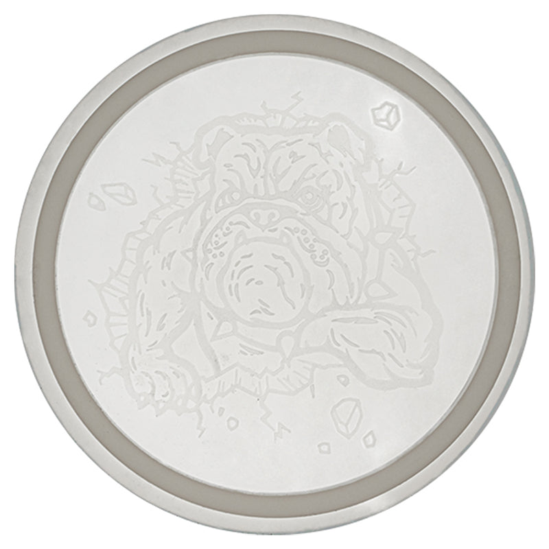 Etched Chinese Shar Pei Pattern Round Coaster Resin Mold