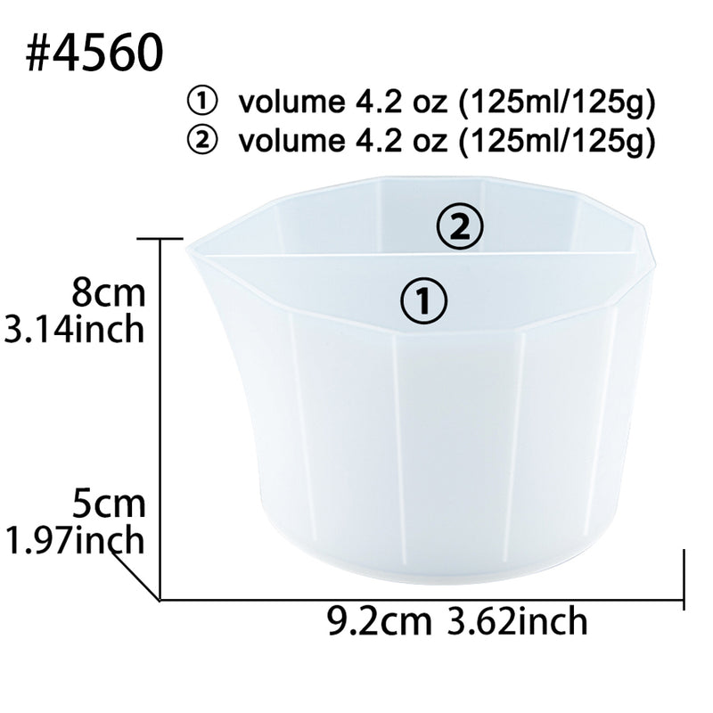 2 Chambers Split Silicone Measuring Cup