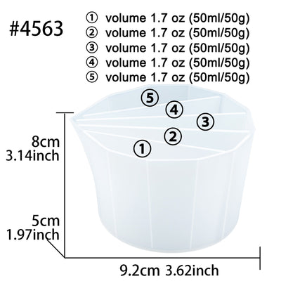 5 Chambers Split Silicone Measuring Cup
