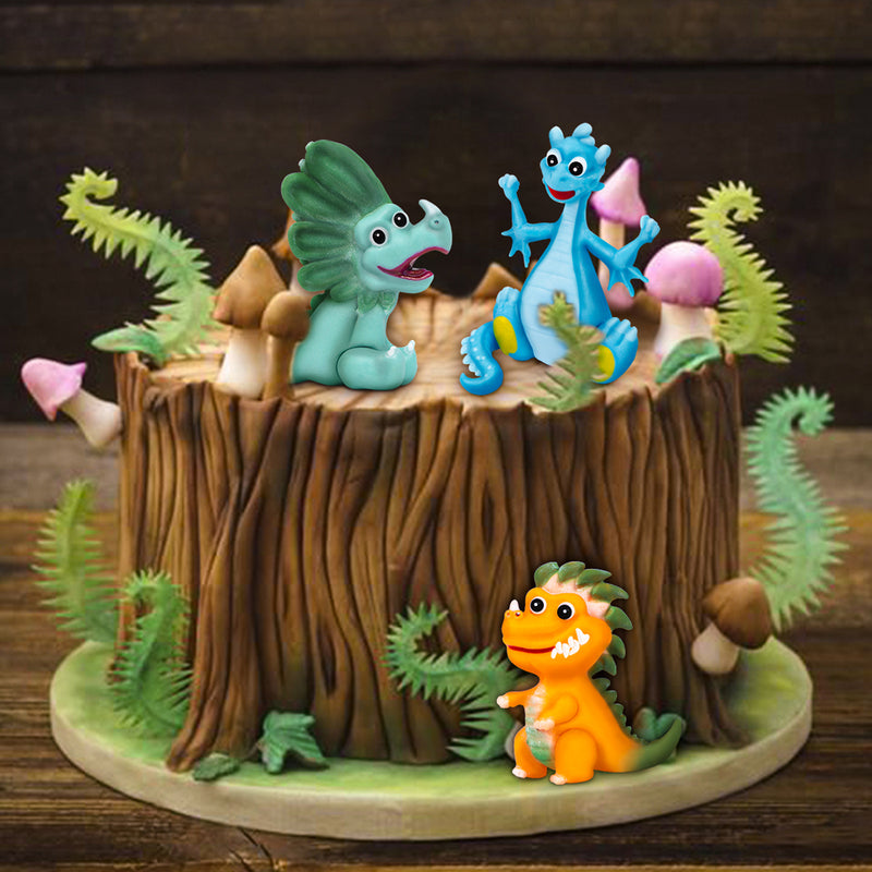 3D Dinosaur Fondant Silicone Molds for Sugarcraft Cake Decoration Pack of 3