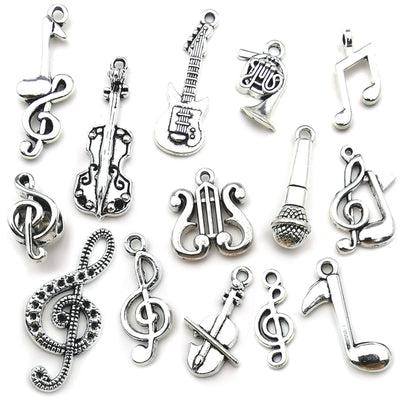 Music Metal Charms Bulk 70 Mixed