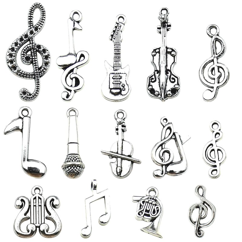 Music Metal Charms Bulk 70 Mixed