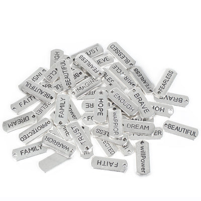 Inspiration Words Charms Bulk 40 Mixed