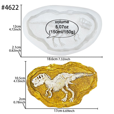 Tyrannosaur Dinosaur Fossil Silicone Molds Dino Dig Skeletons Tray
