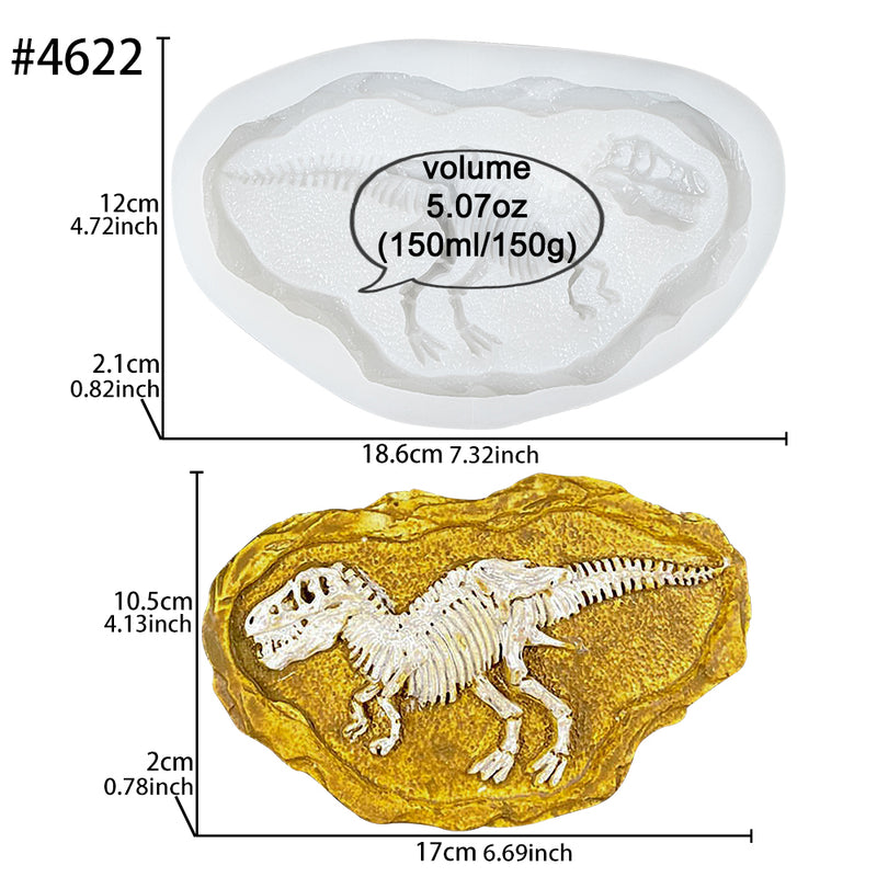 Tyrannosaur Dinosaur Fossil Silicone Molds Dino Dig Skeletons Tray