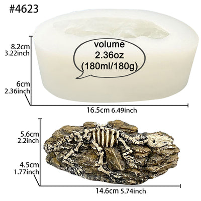 Dinosaur Fossil Silicone Moulds Trinket of Dino Dig Skeletons Tray