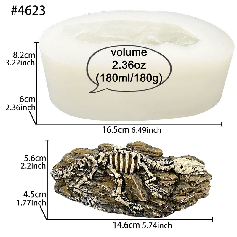 Dinosaur Fossil Silicone Moulds Trinket of Dino Dig Skeletons Tray