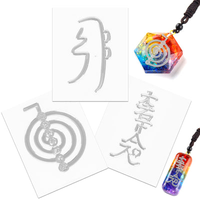 Holographic Stickers for Resin 3-Count, Art Craft Reiki Symbol Sticker for Art Supplies