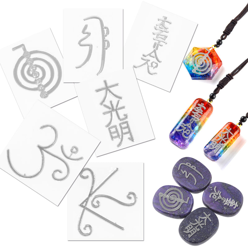 Reiki Symbol Stickers 6-count, Resin Casting Filler, Car Decal, Scrapbooking Making, Art Supplies