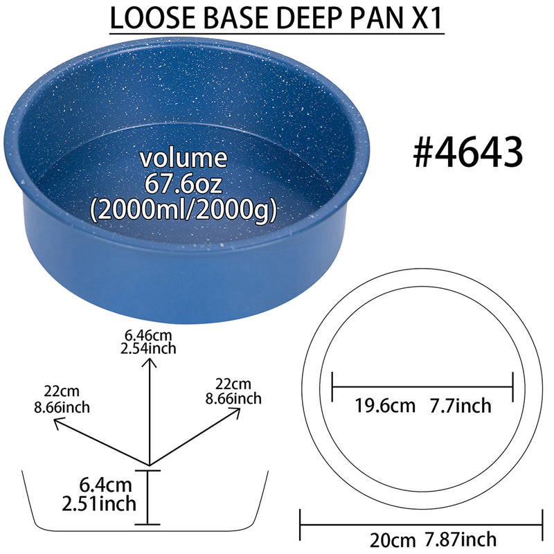 8 inch Cake Pan Round-Nonstick Nature Medical Stone BPA Free Baking Tin