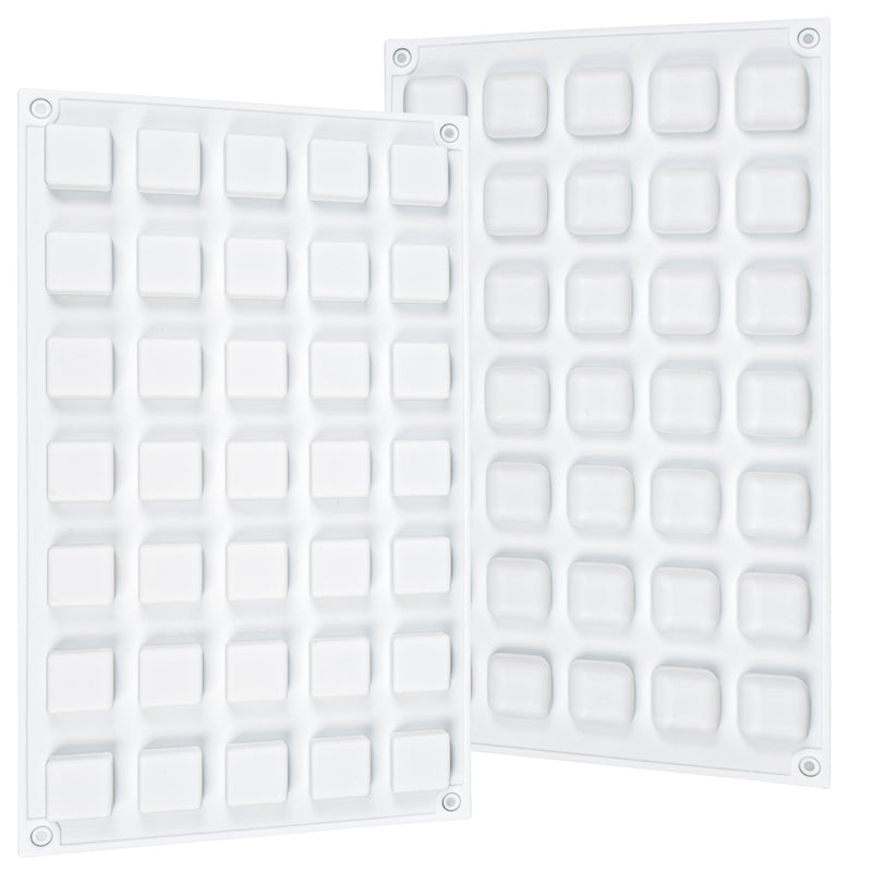 Square Hard Candy Silicone Mold for Chocolate Gummy Ice Cubes, 2 Types 70-Cavity
