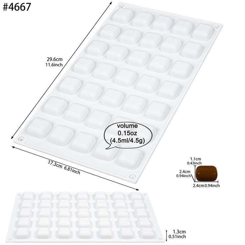 Square Candy Silicone Mold for Chocolate Gummy Ice Cubes 35-Cavity