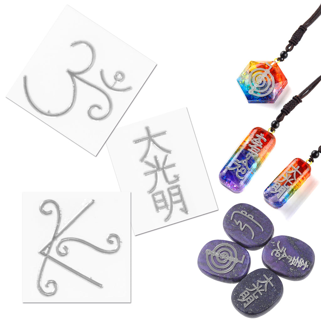 Holographic Stickers for Resin 3-Count, Art Craft Reiki Symbol