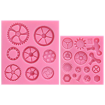 Steampunk Gears Fondant Silicone Mold Set