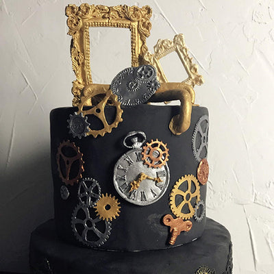 Steampunk Gear Fondant Silicone Mold Set 3 in Set
