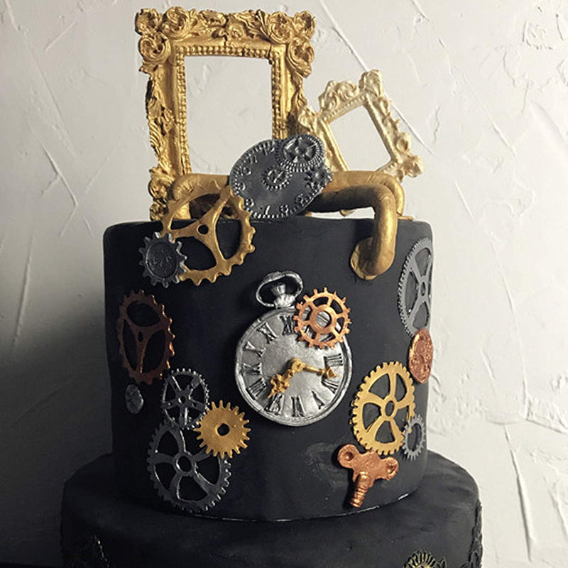 Steampunk Gear Fondant Silicone Mold Set 3 in Set