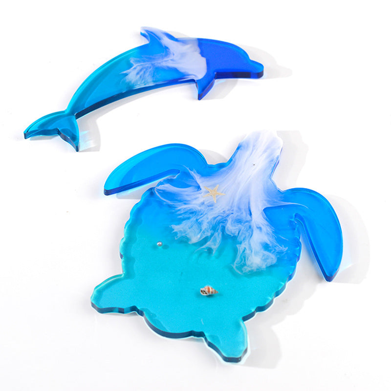 Marine Life Epoxy Resin Silicone Tray Molds Dolphin|Fish|Jellyfish|Turtle|Octopus|Whale